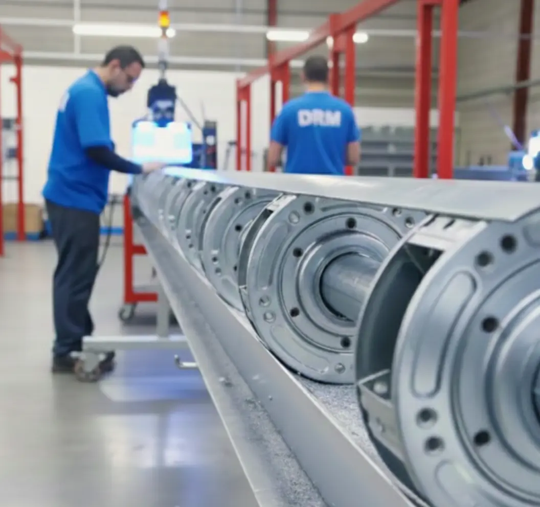 Motorisation rideau métallique professionnel à Rennes - Technicien DRM en intervention